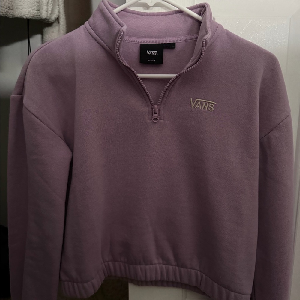 Vans cropped Lavender Quarter-Zip Pullover